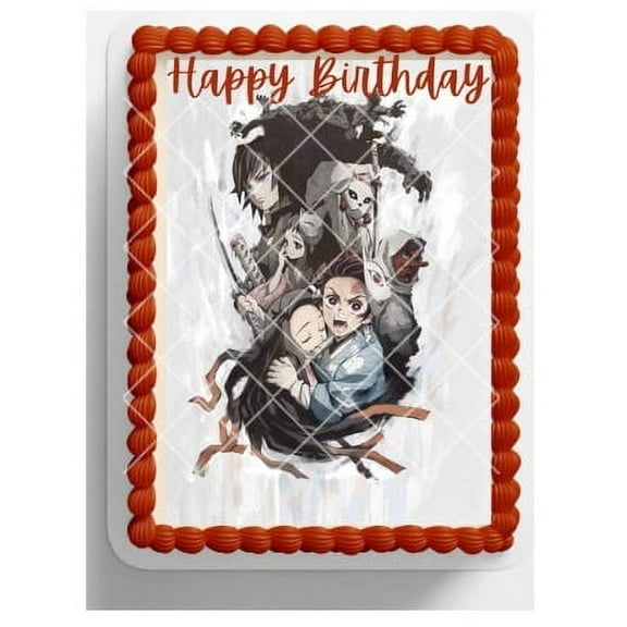 Anime Demon Manga Edible Image Cake Topper, by ToriBellas Designs
