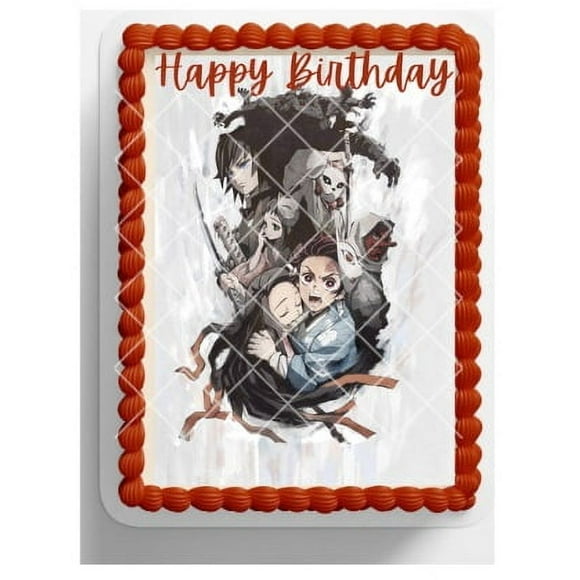 Anime Demon Manga Edible Image Cake Topper, by ToriBellas Designs