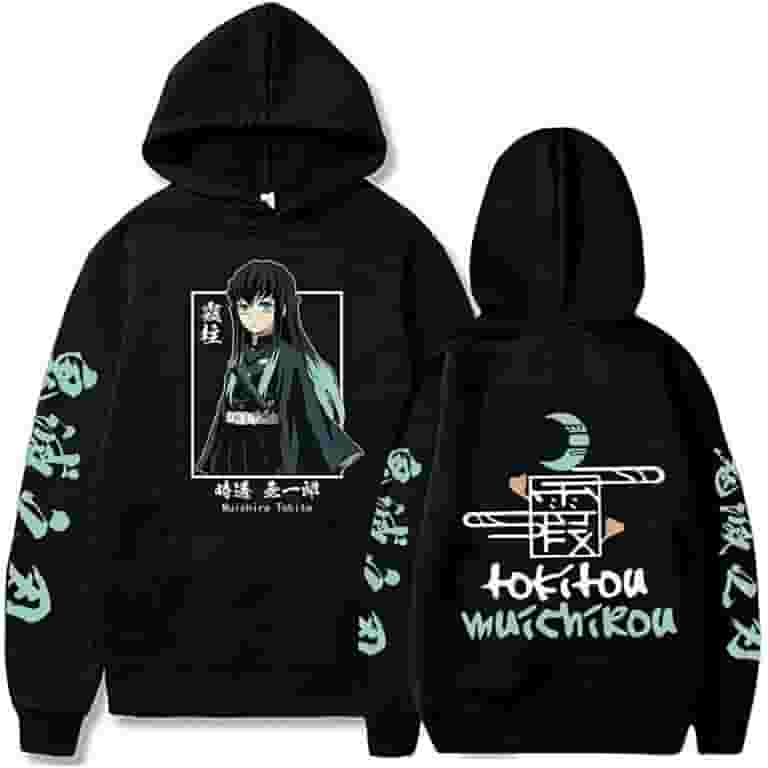 福袋 オンライン Anime Demon Unisex Sweatshirt Hooded Merch Tokito Muichiro Clothing