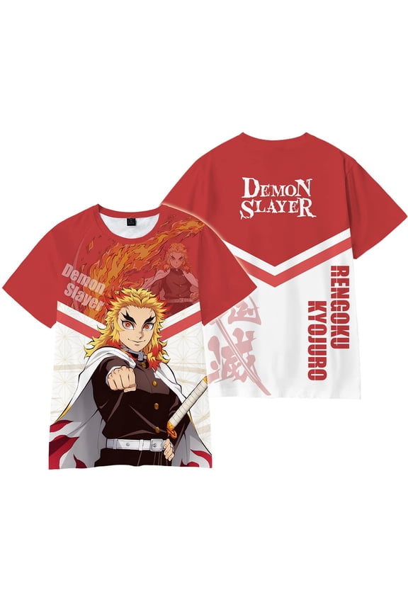 Anime Demon Shirt Men Women 3D Printing Slayer Crew-Neck T-Shirt Summer Unisex Soft