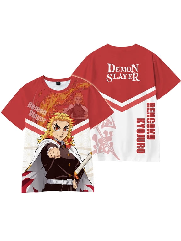 Anime Demon Shirt Men Women 3D Printing Slayer Crew-Neck T-Shirt Summer Unisex Soft