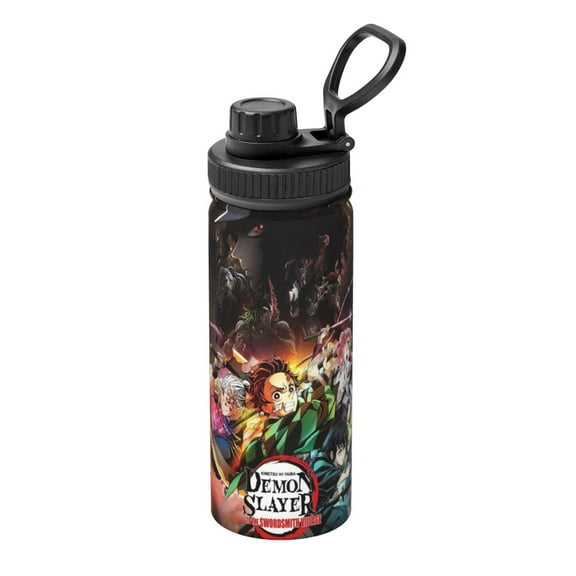 Anime Demon Slayer 18oz Sports Insulated Water Bottles Kettle Stainless Steel Portable Cup For School Travel Gym Running Outdoor