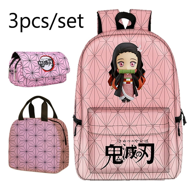 Demon Slayer Nezuko Lunch Bag Boys Girls Anime School Lunch Box(#4