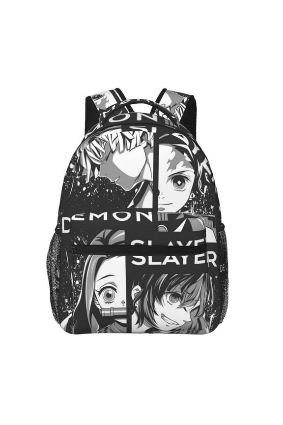 Anime Demon Slayer Backpack Tanjiro Adjustable Lightweight Large Capacity Casual Bags C