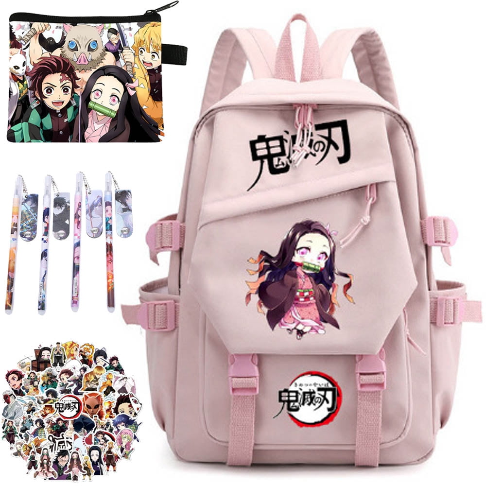 Anime Demon Slayer Backpack Teenager Laptop Backpack Women Cool Canvas ...