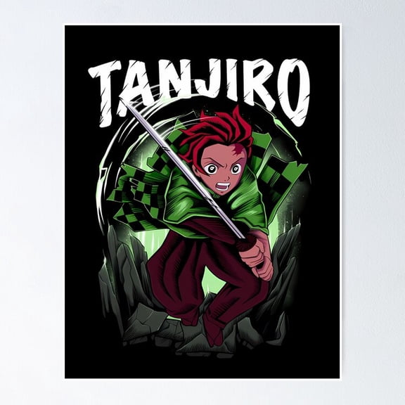Anime Demon Slayer Core Water Breathing Dance Panel Wall Art Gamer Decor, Unframed Poster
