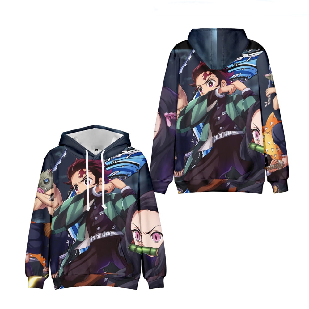 Anime Demon Slayer 3d Printed Hoodie Fall and Winter Kids Men Women's Anime  Jacket Hoodies Personality Sweatshirt,#5,Size-Adult 7XL 