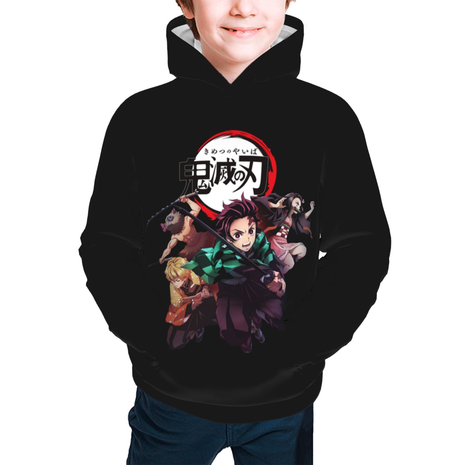 Anime Demon Slayer Kids Hoodie Novelty 3d Printed Hooded Pullover Sweatshirt, Cute Clothes
