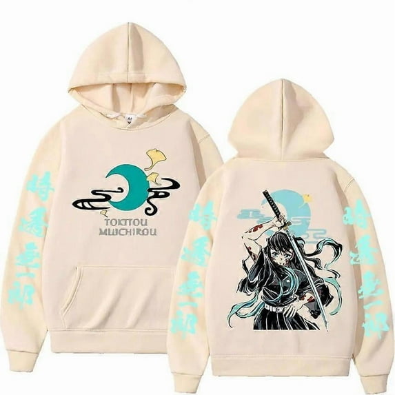 Anime Demon Slayer Muichiro Tokito 2023 New Hoodies Men Women Fashion Pullover Sweatshirt Casual Hoodie Y2k Harajuku Streetwear Khaki