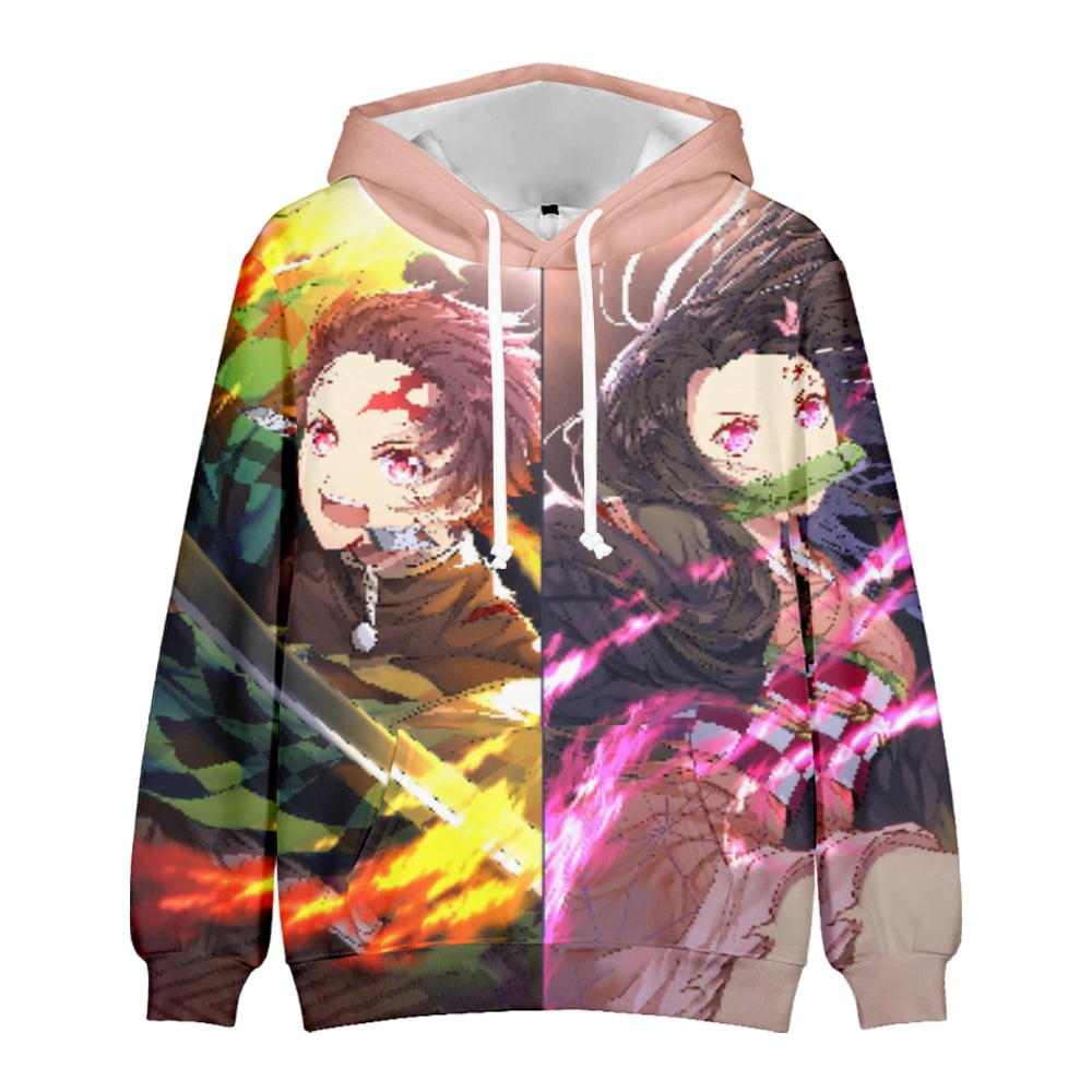 Anime Demon Slayer 3d Printed Hoodie Fall and Winter Kids Men Women's Anime Jacket Hoodies Personality Sweatshirt,#5,Size-Adult 7XL