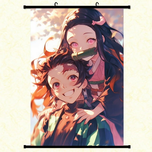 Anime Demon Slayer Poster HD Print Canvas Painting Wall Art For Living Room Bedroom Office Decor 11.8x17.7inch, Unframed