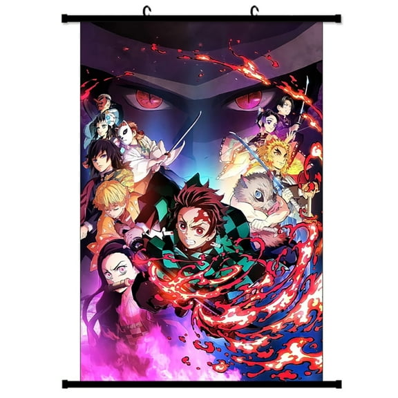 Anime Demon Slayer Poster HD Print Canvas Painting Wall Art For Living Room Bedroom Office Decor 12x16.5inch, Unframed