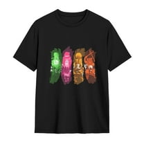 Anime Demon Slayer Shirt Mens Shirts 3D Printing T-Shirts Cartoon Cosplay Shirts Fashion Casual Top black1-Small