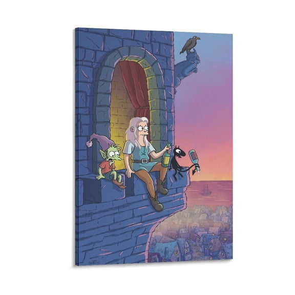 Anime Disenchantment Print Poster (3) Wall Art Poster Scroll Canvas Painting Picture Living Room Decor Home 12x18inch(30x45cm)