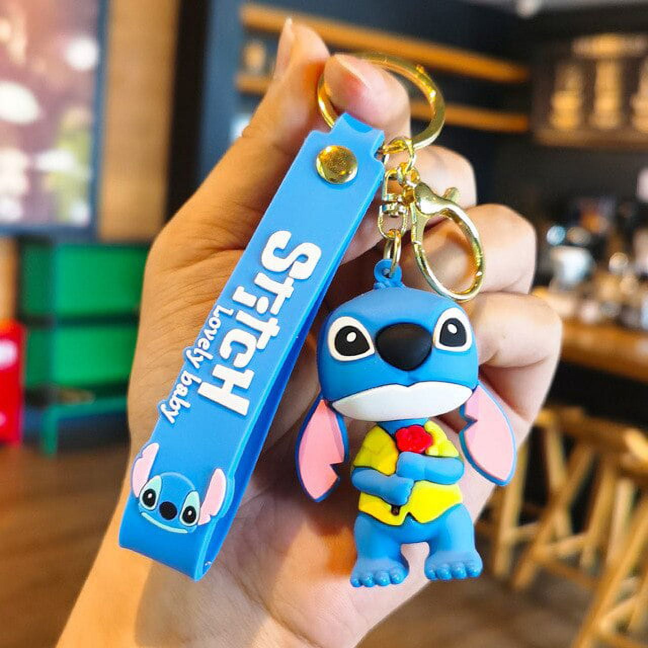  AIDFSIP 2PCS Stitch Keychain Cute Cartoon Key Chains