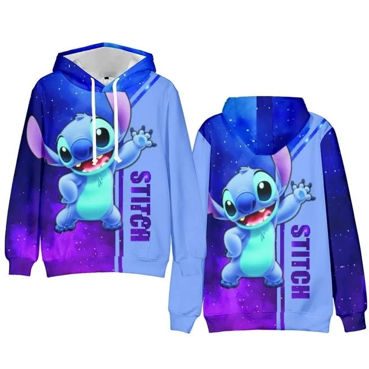 Anime Disney Stitch Pullover Hoodie, 3d Printed Boys Fashion Long