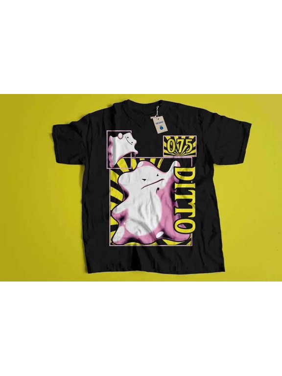 Anime Ditto T Shirt Size S - 5Xl BLACK Size S - 5XL