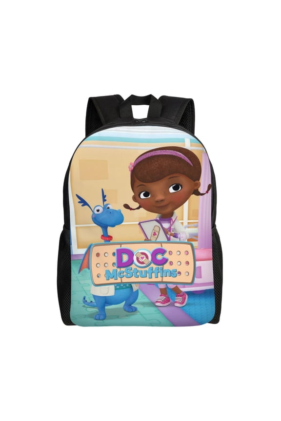 Doc Mcstuffins Backpacks Large Capacity Shoulders Daypack Unisex Casual Knapsack Rucksack Student Satchel Bookbag