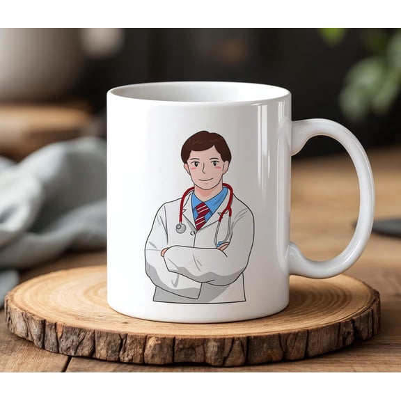 Anime Doctor Mug Cute MediC1Al Coffee Cup Gift for HealthC1Are Workers, Med Studen, Nurses, or Doctors