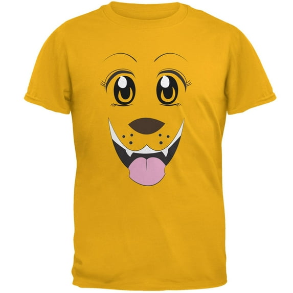Anime Dog Face Inu Gold Adult T-Shirt - Medium