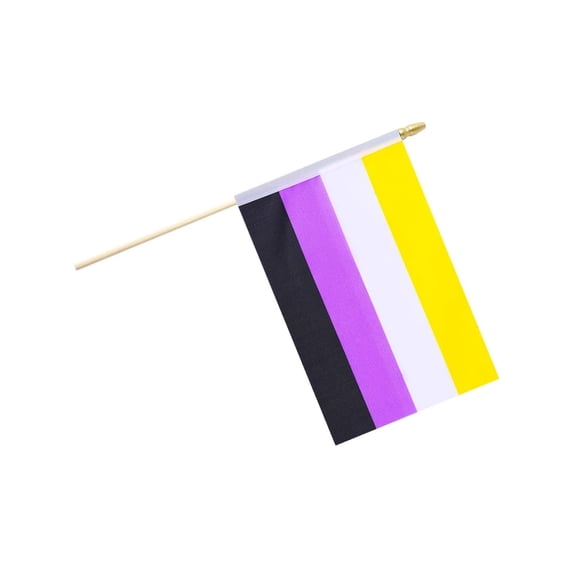 Anime Double Sided Hand Waving Flag for Party Sports Events Festivals Outdoor Cheering Polyester 21x14cm Purple