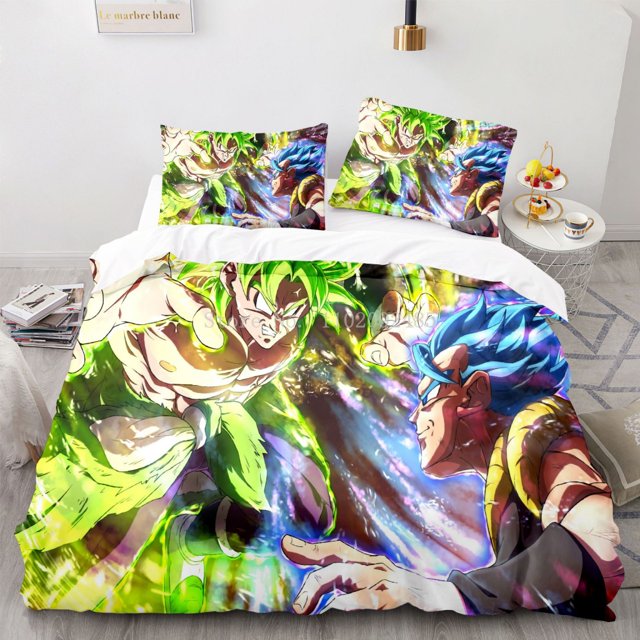 Anime Dragon Ball Bedding Set Double Size Bed Cover Cartoon Duvet Cover