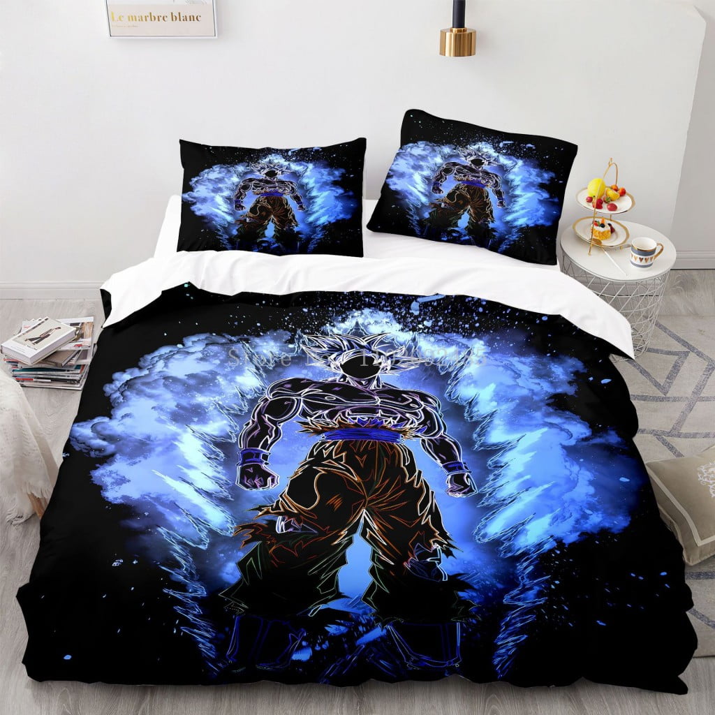 Anime Dragon Ball Bedding Set Double Size Bed Cover Cartoon Duvet Cover