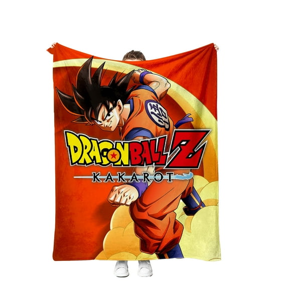 Anime Dragon Ball Blanket Cartoon Printing Soft Blanket Kids Adult Lightweight Seasonal Blanket for Bed Sofa Office Picnic Travel Lightweight Bed Blanket