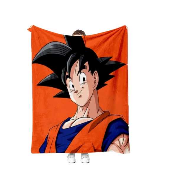 Anime Dragon Ball Blanket Cartoon Printing Soft Blanket Kids Adult Lightweight Seasonal Blanket for Bed Sofa Office Picnic Travel Lightweight Bed Blanket