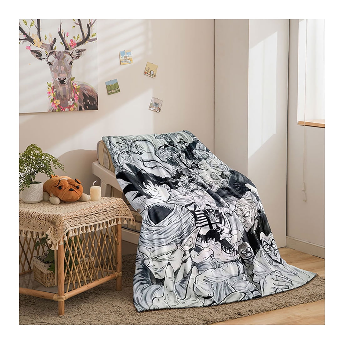 Anime Dragon Ball Flannel Blanket Cartoon Bed Blanket Office Lunch