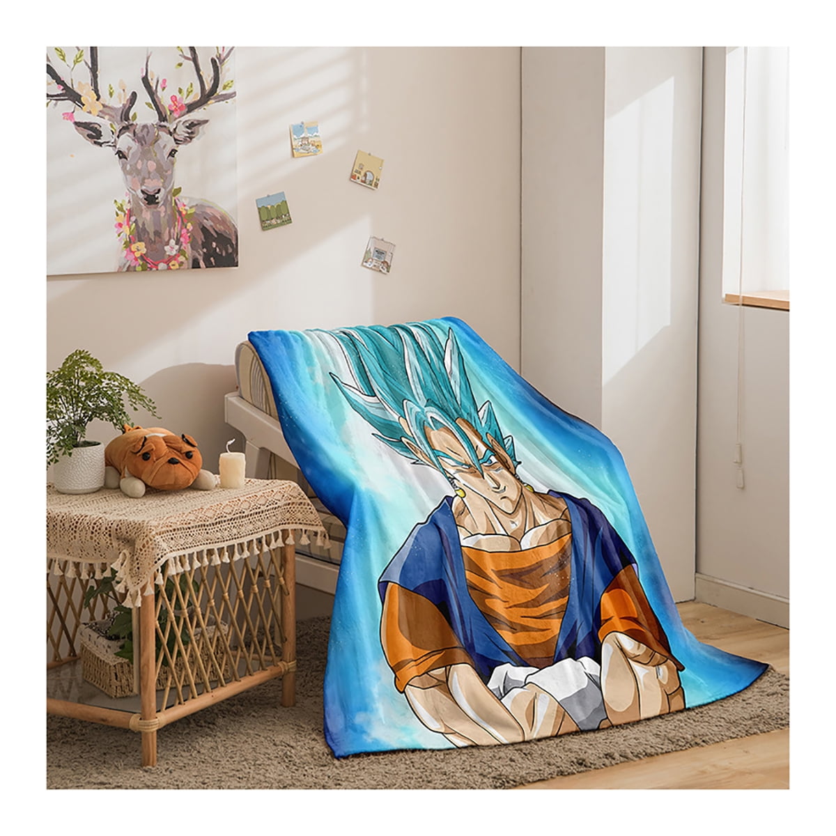 Anime Dragon Ball Flannel Blanket Cartoon Bed Blanket Office Lunch