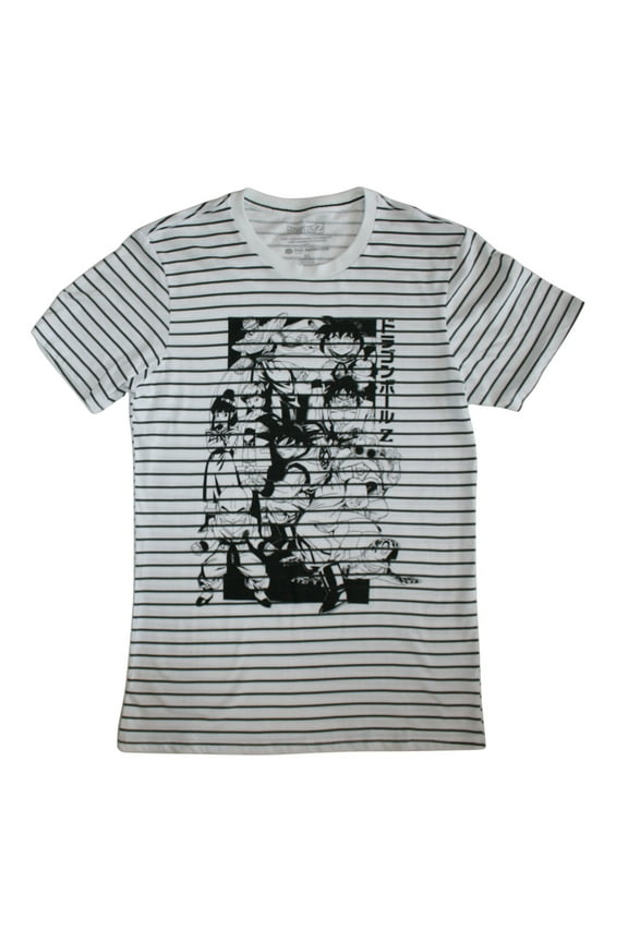 Anime Dragon Ball Z Men's T-Shirt Striped Short Sleeve Tee