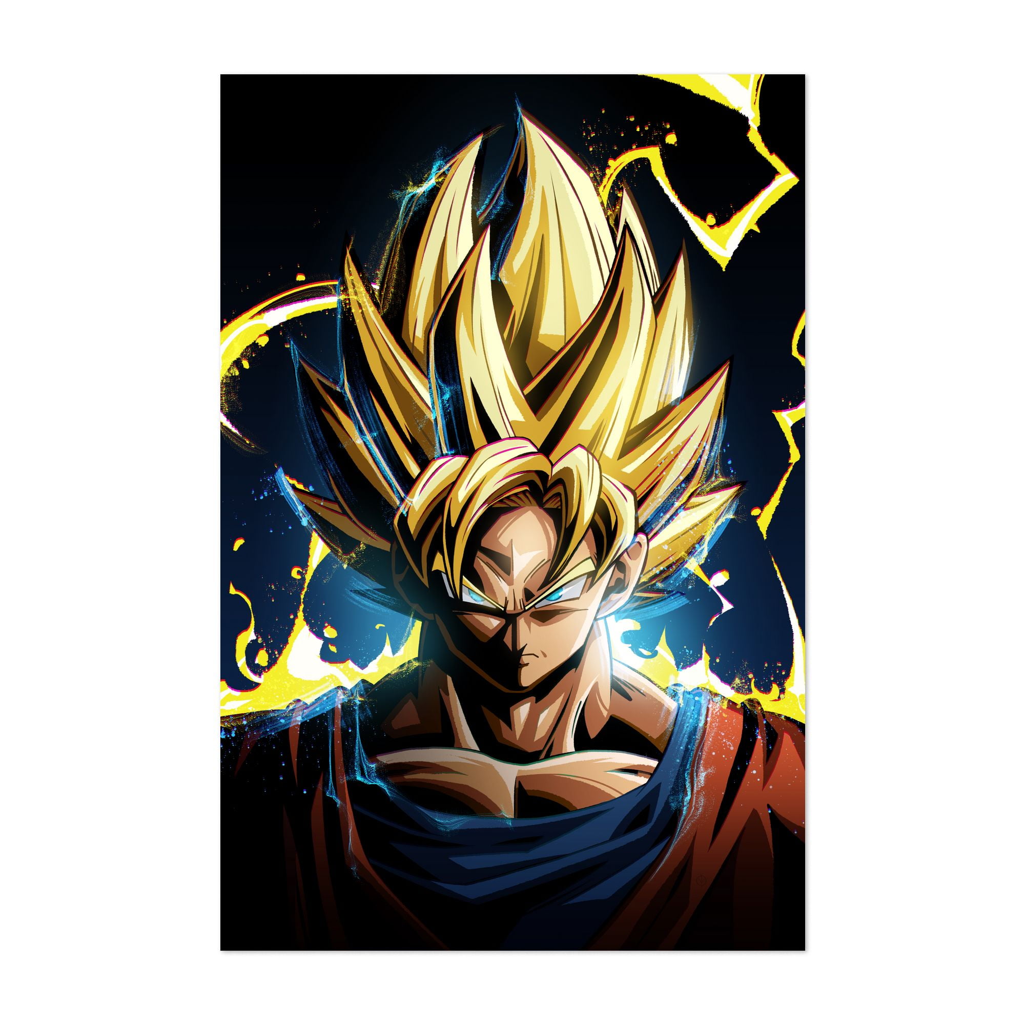 Super Goku for Wall decoration Paper Print - Animation & Cartoons