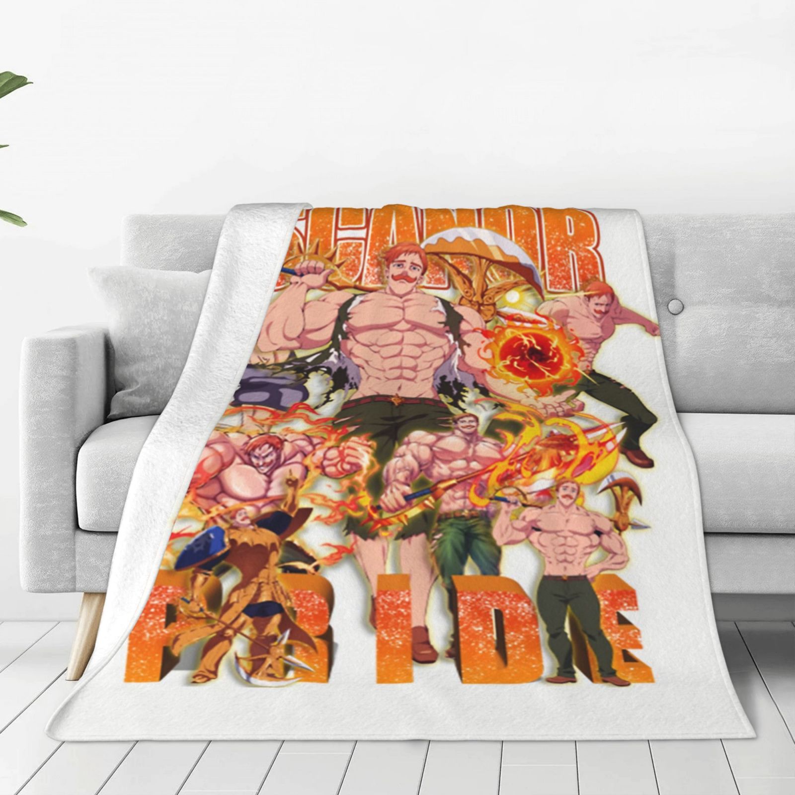 Anime Escanor Blanket Air Conditioner Quilt Blankets Funny Flannel ...