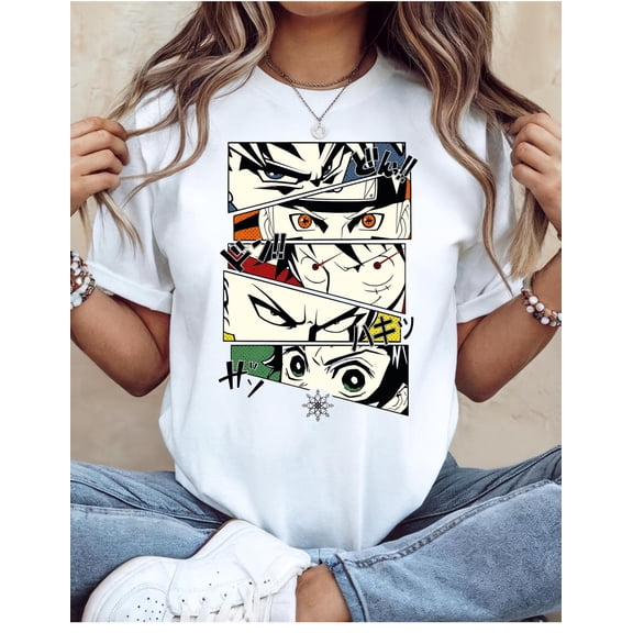 Anime Eyes Graphic T-Shirt: Manga Style Japanese Streetwear