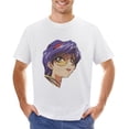 thumbnail image 1 of Anime Face Men’s T-Shirt 100% Cotton Casual Short Sleeve Tops Gift Tee White 5XL, 1 of 2