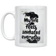 thumbnail image 1 of Anime Fan Life Character Design - Anime Enthusiast - 11 oz Ceramic Coffee Mug, 1 of 3
