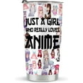 thumbnail image 1 of Anime Fans Tumbler, Stainless Steel Tumblers 20oz, Anime Lover Gifts for Women Girls Friends Sister, Birthday Christmas Gift for Her, Just A Girl Who Really Loves Anime, 1 of 6