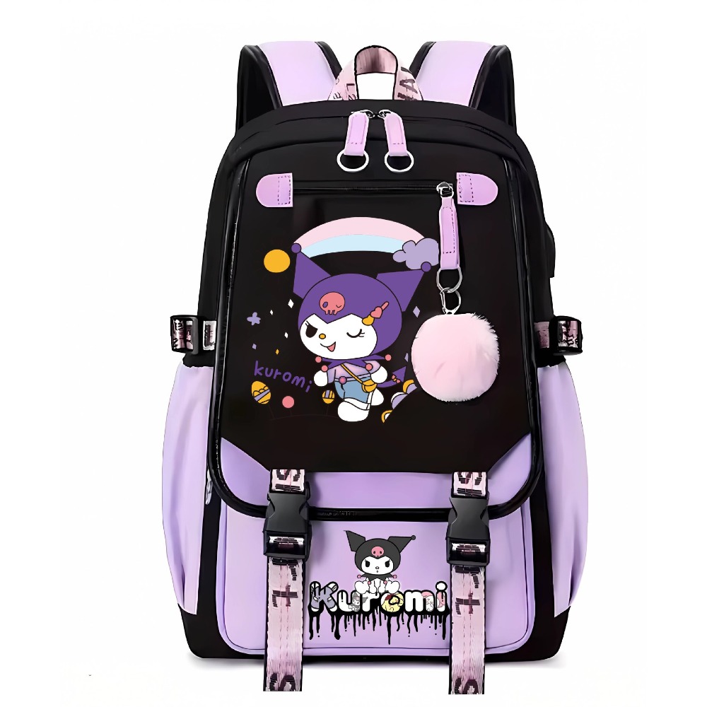 Anime Fashion Kuromi Pattern Trend Backpack Cosplay Laptop Backpack Anime Fashion Kuromi Pattern Trend Backpack Cosplay Laptop Backpack