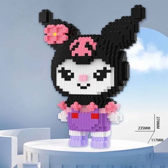 Anime Figure Building Block Assembled Toys Kuromi Model My Melody Puzzle Gift for Home Deaoration
