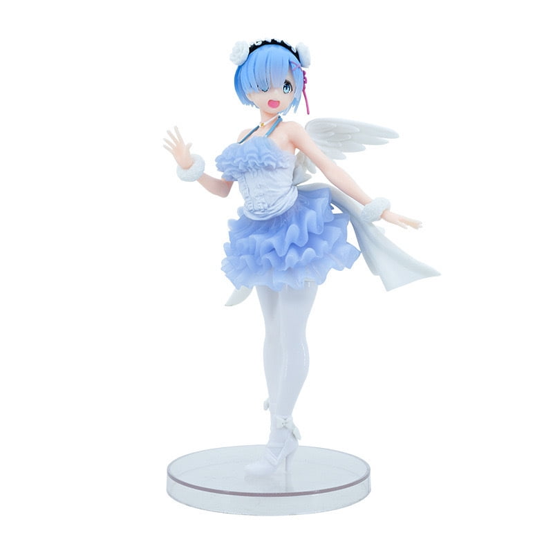 Anime Figure Rem Figures Angel Cute Anime Girl Action Figure Kawaii Statues Model PVC Toy Desk