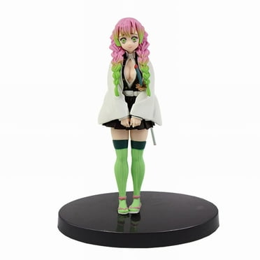 Anime Figures Action Figure 6.3Inch PVC Model Toys Fan Mitsuri Kanroji Figure Doll Eat Rice Action Figure Toys Anime Character Action Figure Onigiri Love Pillar