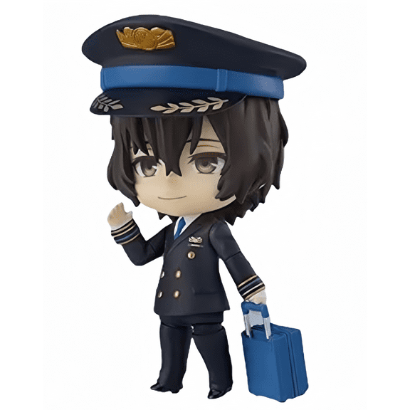 Anime Figures Dazai Osamu Nakahara Chuuya Ryunosuke Q Version Action Figure PVC Cartoon Character Statue Model Collectible Ornaments (Dazai Osamu, 10cm/3.93 inches)