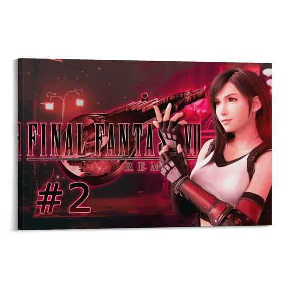 Anime Final Game Fantasy 7 Rebirth Art Game Poster Aerith Painting On Canvas Wall Art Poster Scroll Picture Print Living Room Walls Decor Home Posters 16x24inch(40x60cm)
