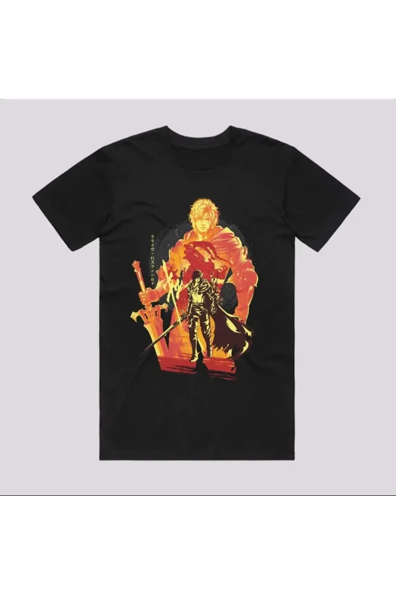 Anime First Shield Of Rosaria Japanese Style Black T-Shirt Size S-5XL