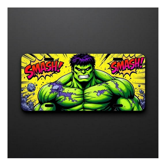 Anime For Hulk Decorative License Plates - Vibrant Metal Superhero Car for Marvel Fans, Man Cave, Auto Decor 020925DLP-4-78