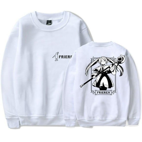 Anime Frieren Logo Crewneck Sweatshirts Cosplay Unisex Fashion Harajuku Long Sleeve Tee
