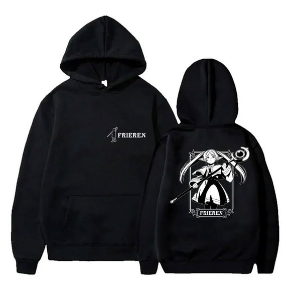 Anime Frieren Logo Hoodies Cosplay Unisex Fashion Pullovers Harajuku Long Sleeve Sweatshirts