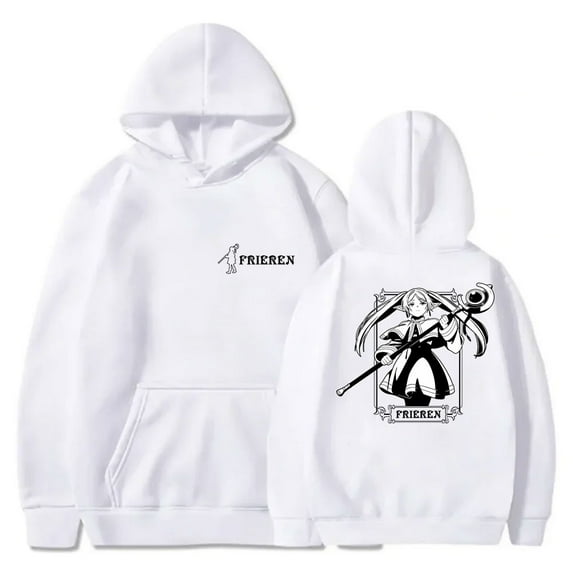 Anime Frieren Logo Hoodies Cosplay Unisex Fashion Pullovers Harajuku Long Sleeve Sweatshirts