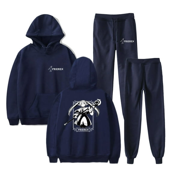 Anime Frieren Logo Hoodies Jogger Pants Cosplay Women Men Fashion Harajuku Streetwear Sweatshirts